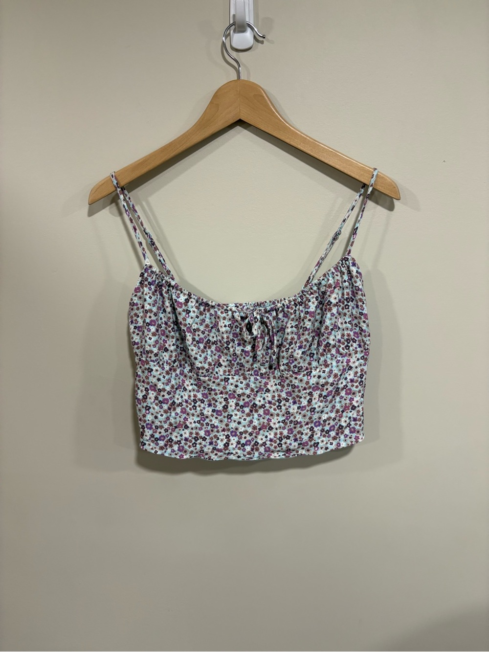 Sunday Best White Cami with Purple Floral Print